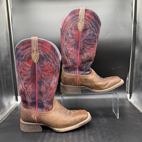 Ariat Womens Size 7.5B Circuit Shiloh Square Toe Western Boot 10025051 Cowgirl - Picture 1 of 8